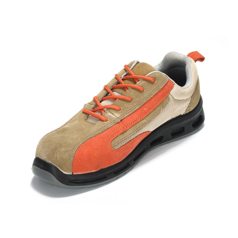 Industrial Workwear Safety Boots Mid Cut Suede Leather Iron Toe Impact